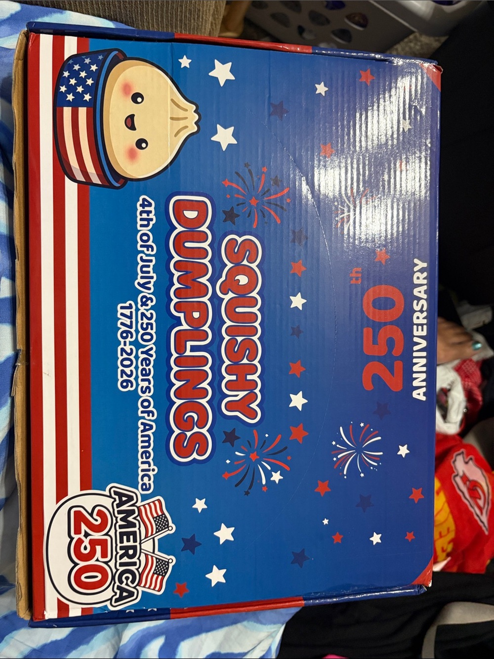 Squishy Dumplings 250th Anniversary Patriotic Blue Plush Toy - Unbranded